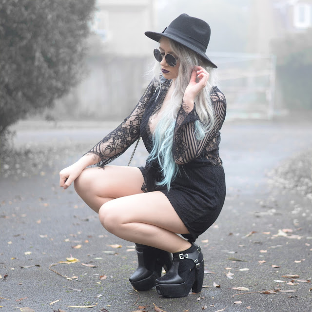 Sammi Jackson - Inner Witch Cookbook Halloween Contest Entry ft. Yoins Lace Playsuit 