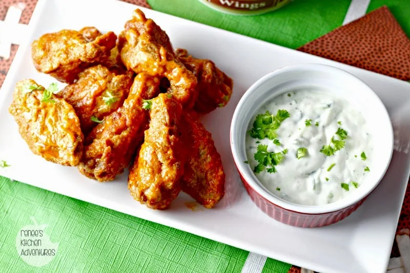Ad: Cool Cucumber Ranch Dip and Deli Wings:  a perfect combination! #GameTimeHero #CollectiveBias #ad