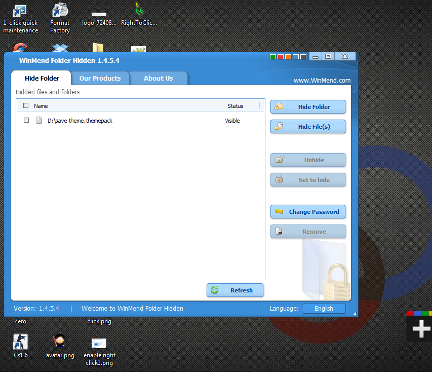 How to hide your files and folder using WinMend Folder