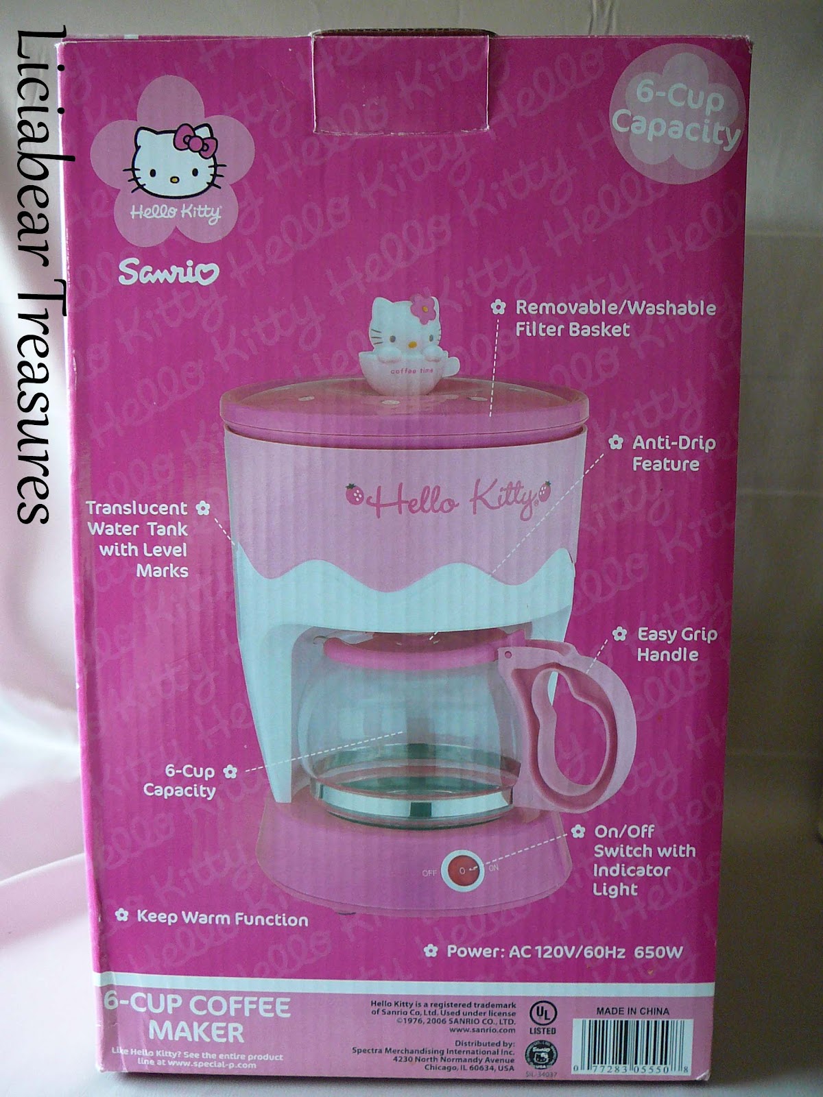 Liciabear Treasures Hello Kitty 6 Cup Coffee Maker