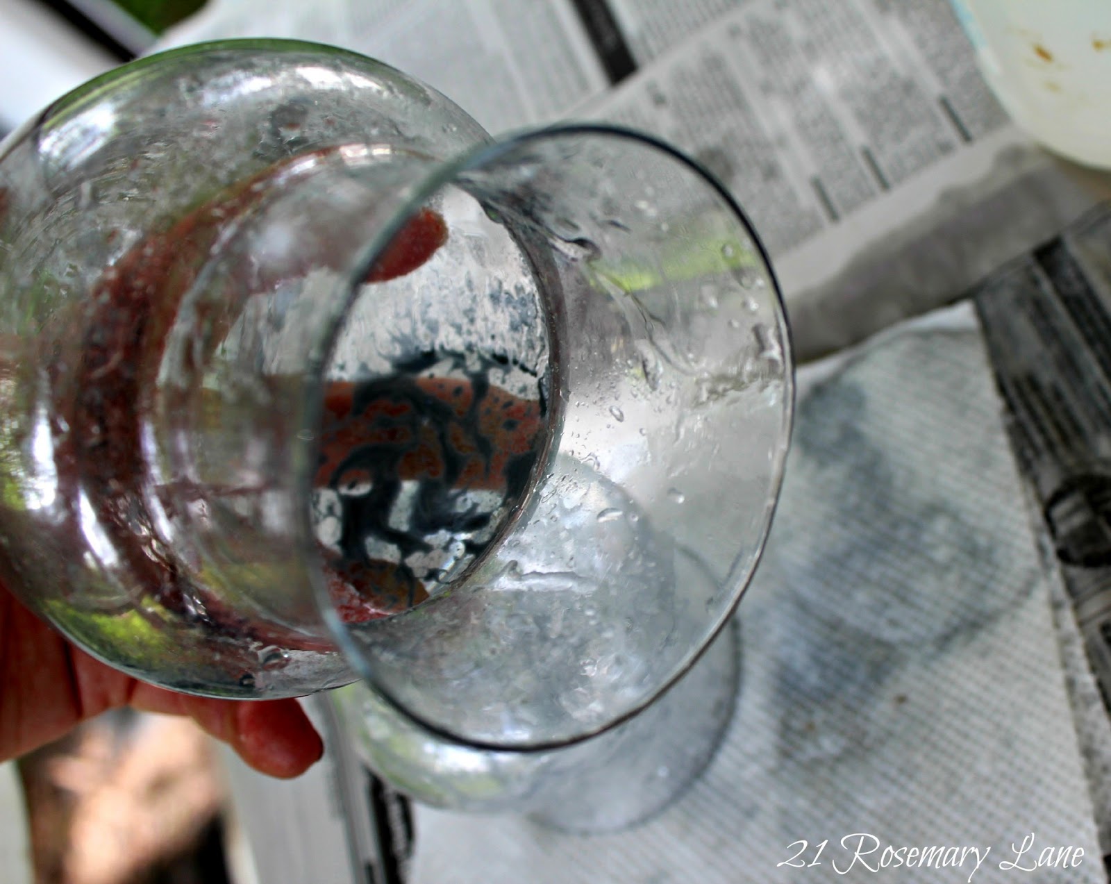 21 Rosemary Lane Make Your Own Mercury Glass Votives and Vases