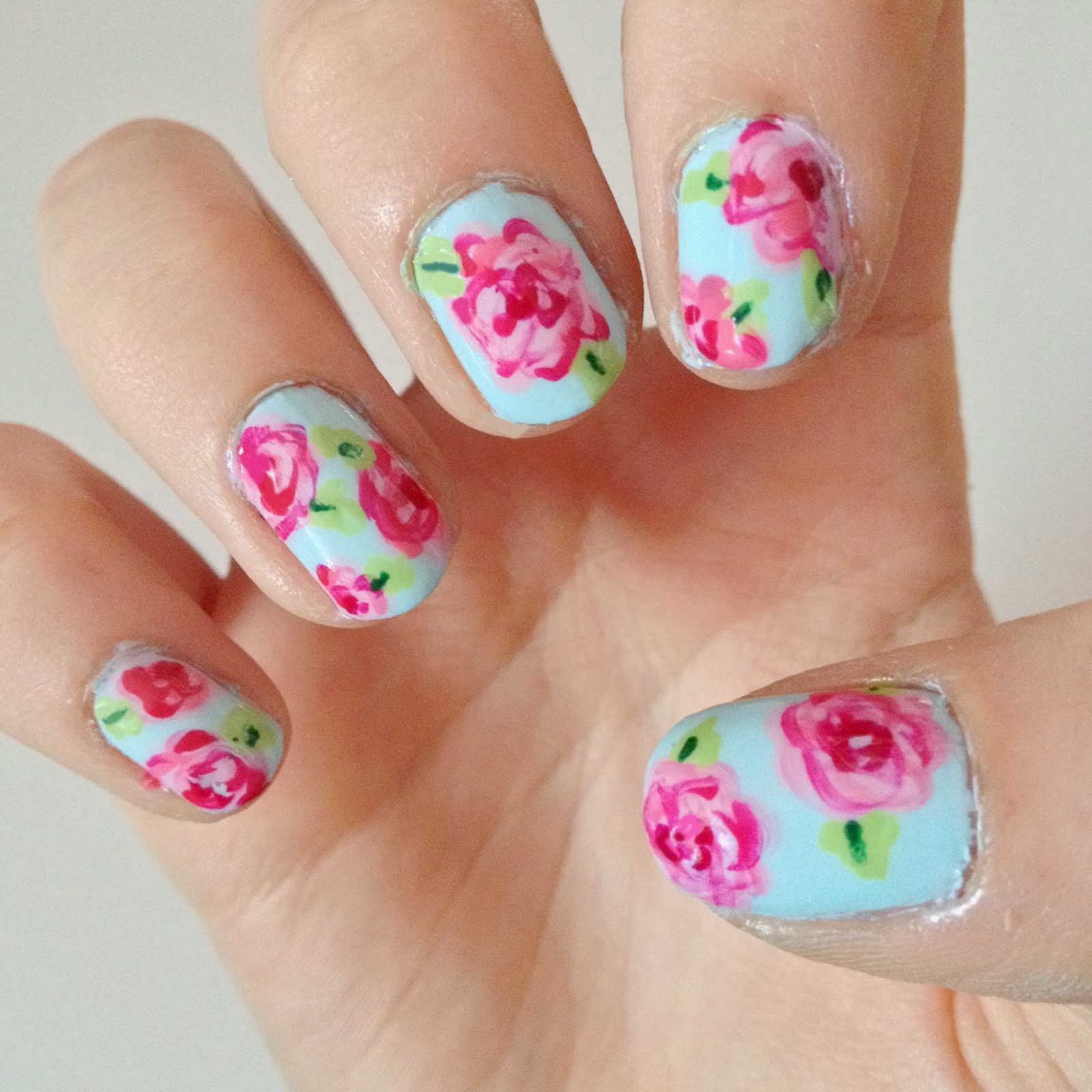 ... beauty, fashion and nail art blog: Cath Kidston inspired rose nail art ... beauty, fashion and nail art blog: Cath Kidston inspired rose nail art