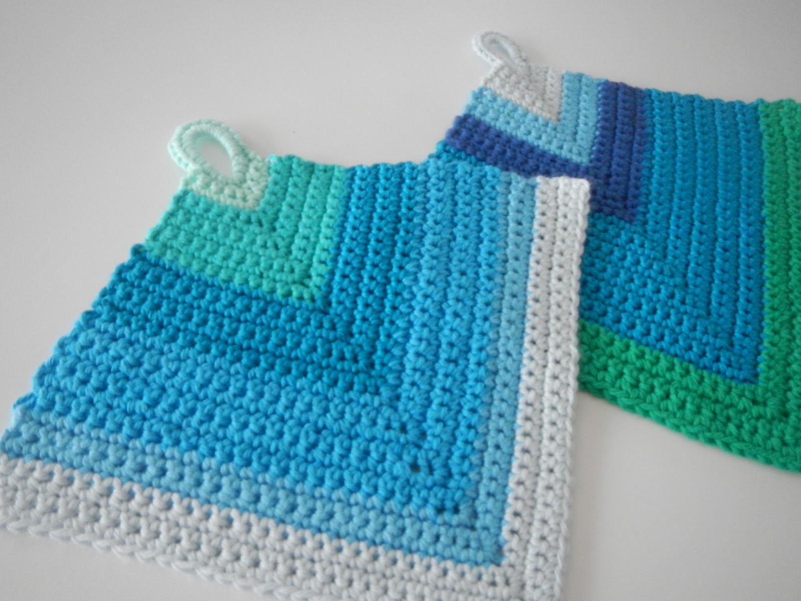 Apple Blossom Dreams Ombre Mitered Dishcloth