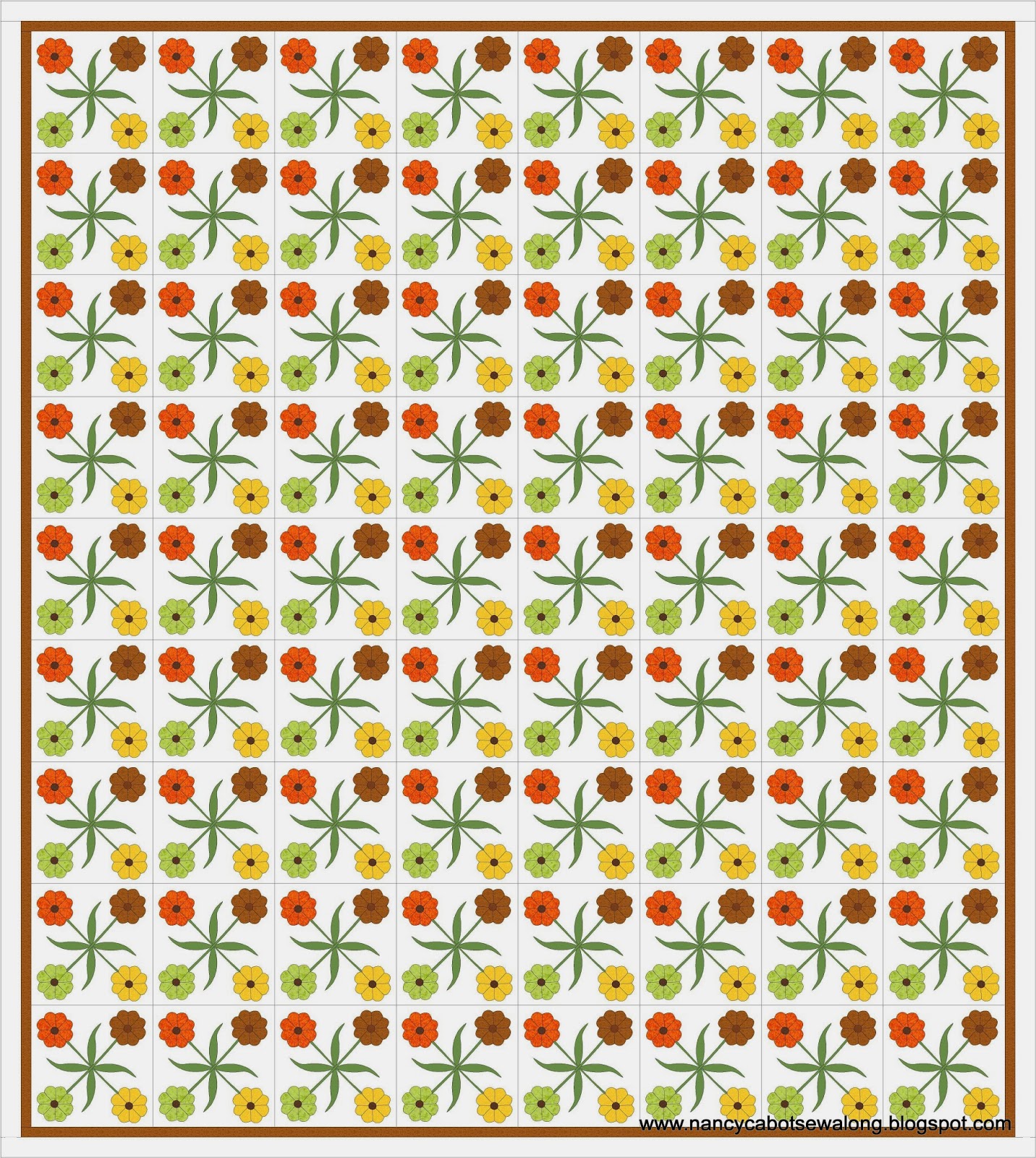 Moore About Nancy Meadow Daisy quilt block
