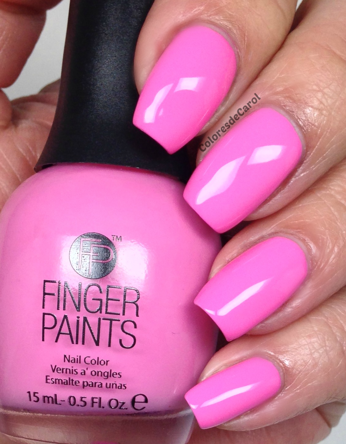 Colores de Carol Finger Paints Pink Patina, MauveALisa and PinkMent