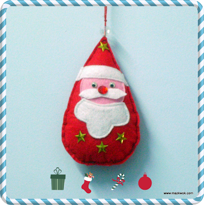 Santa felt ornament