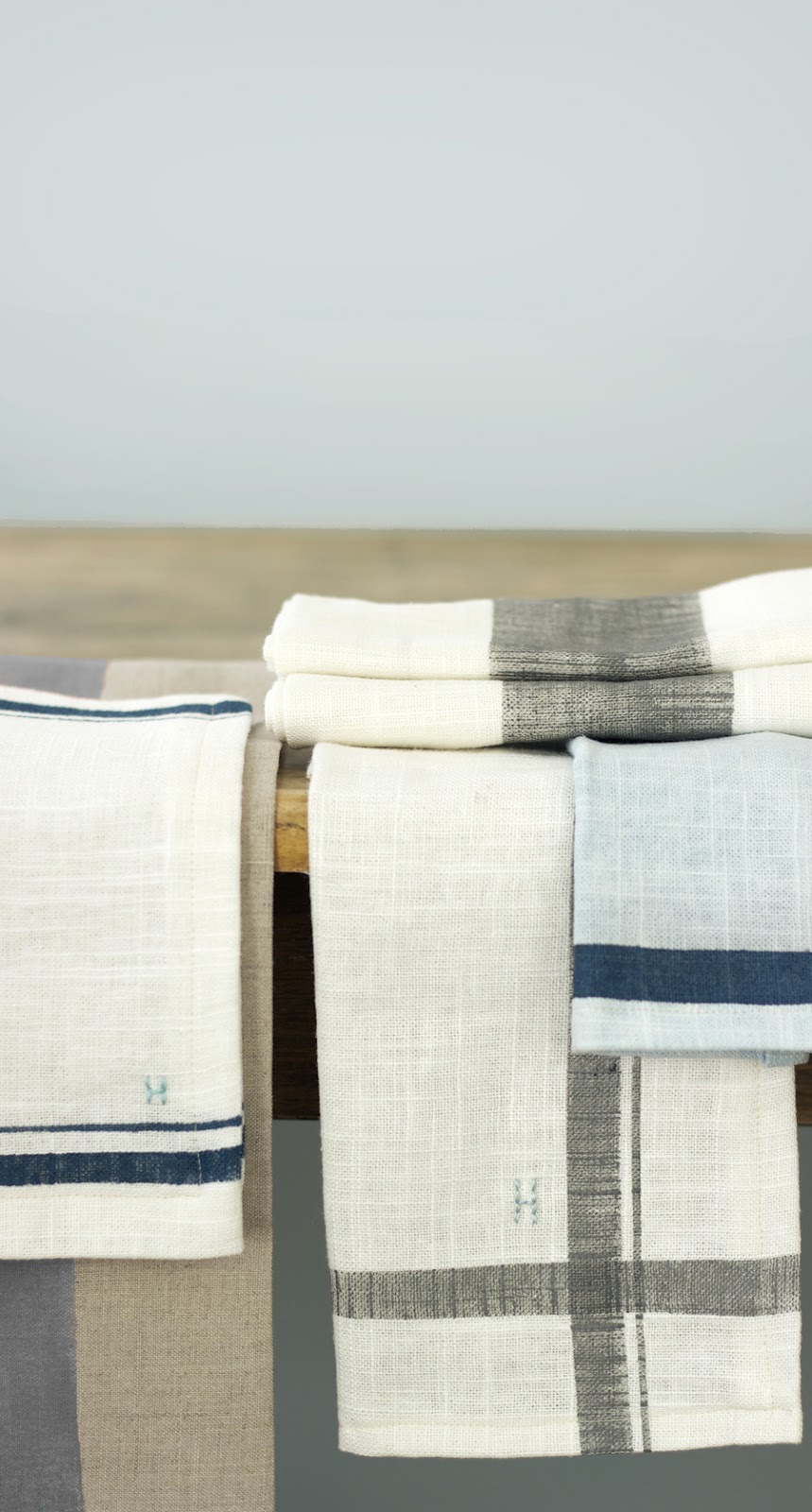 Jenny Steffens Hobick Hand Painted Linen Kitchen Towels & Napkins