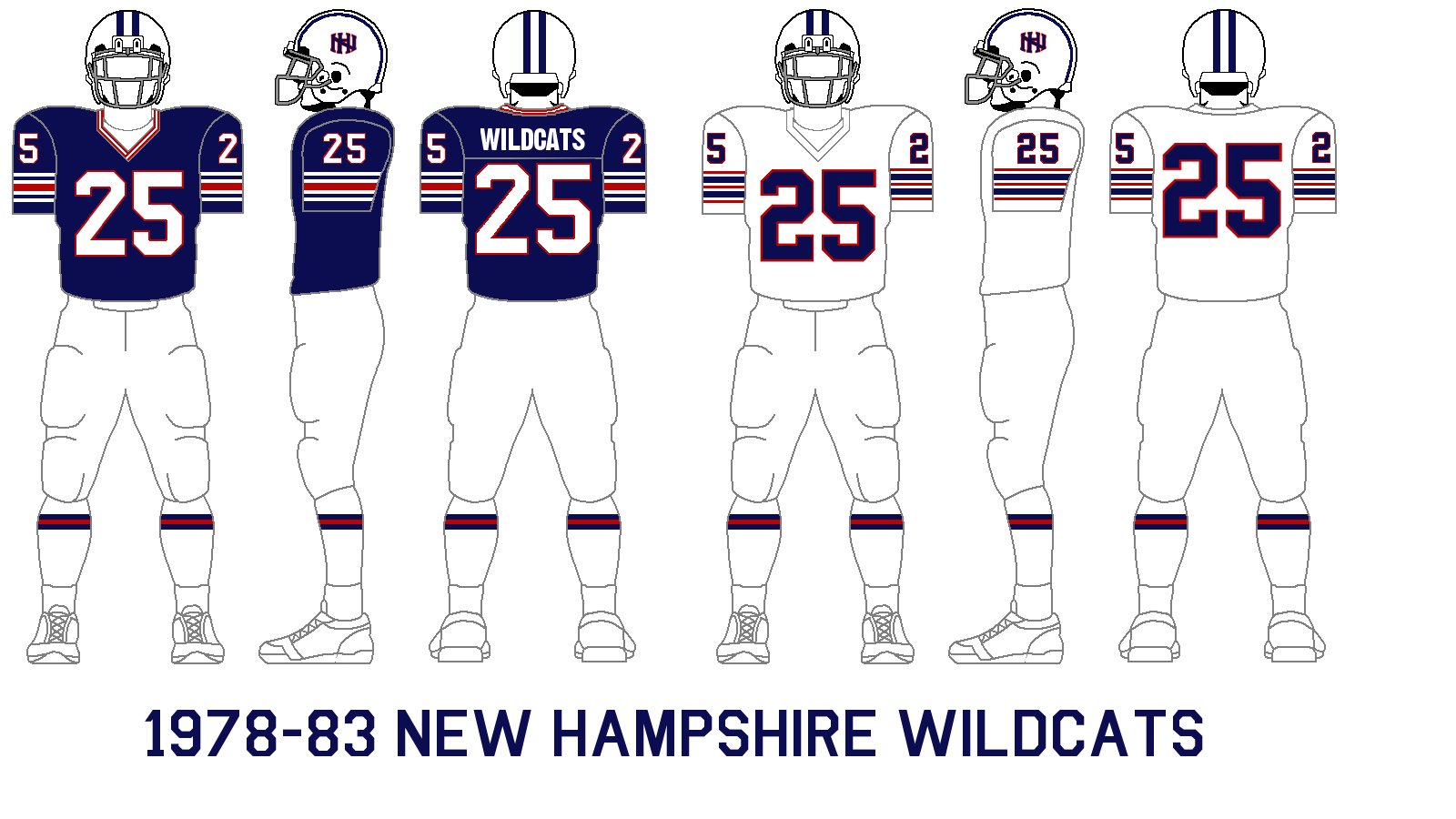Gridiron Garb New Hampshire Wildcats (197983)