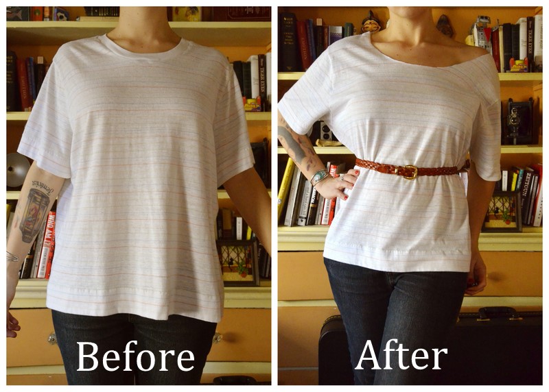 Hello There Handmade Banner Turn an Old Baggy Shirt into a Fashion Staple