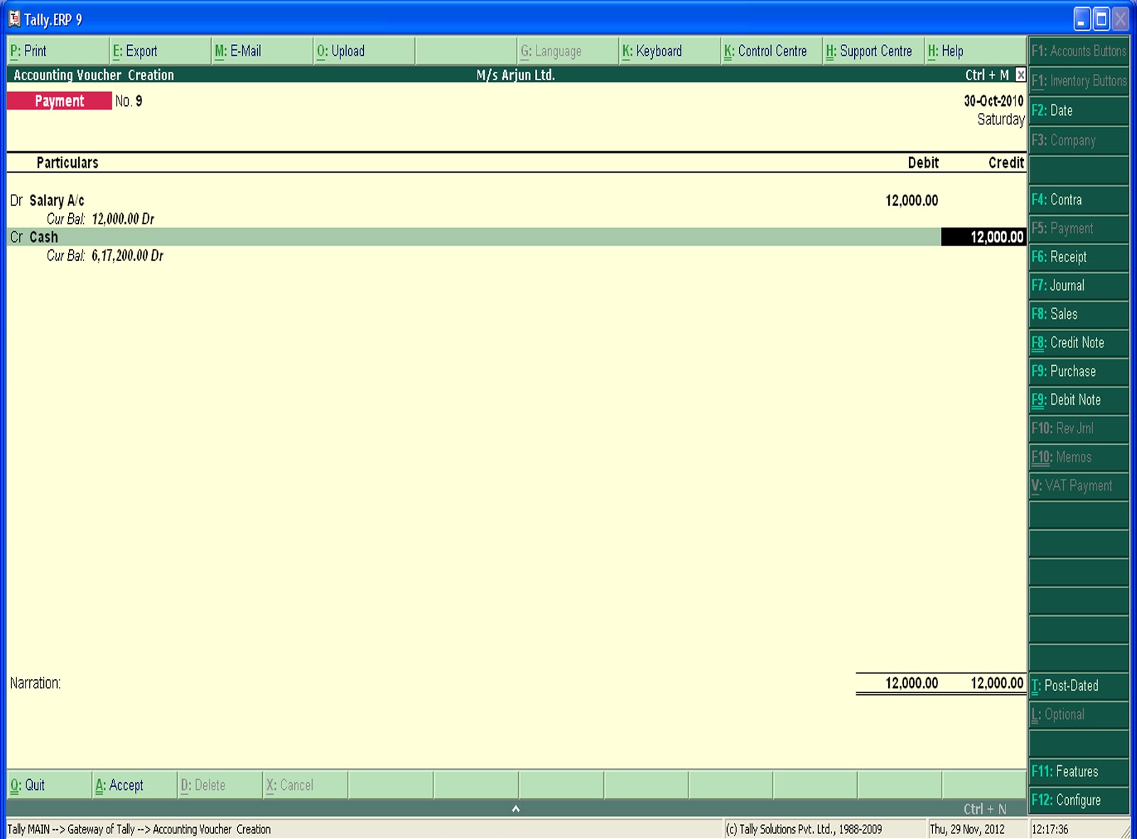 LearnAccounting and Computer Learning Tally Example 1