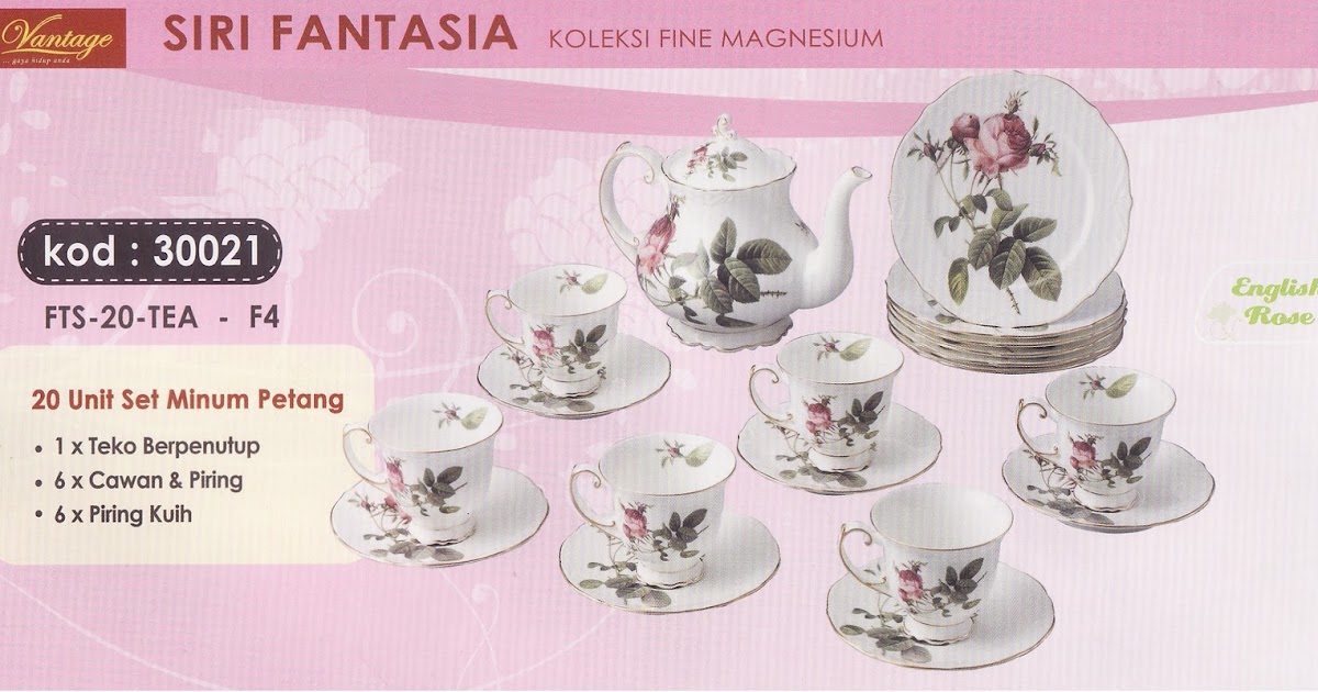 Olynt S Creation Vantage Siri Fantasia 20 Unit Set Minum Petang English Rose
