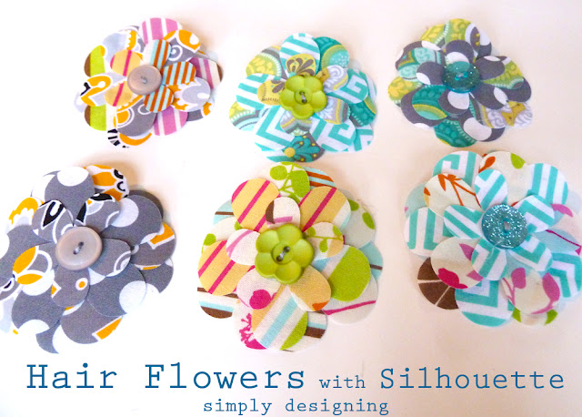 Fabric Hair Flowers using a Silhouette - #silhouette #spon #hairbows #craft Fabric Hair Flowers using a Silhouette - #silhouette #spon #hairbows #craft