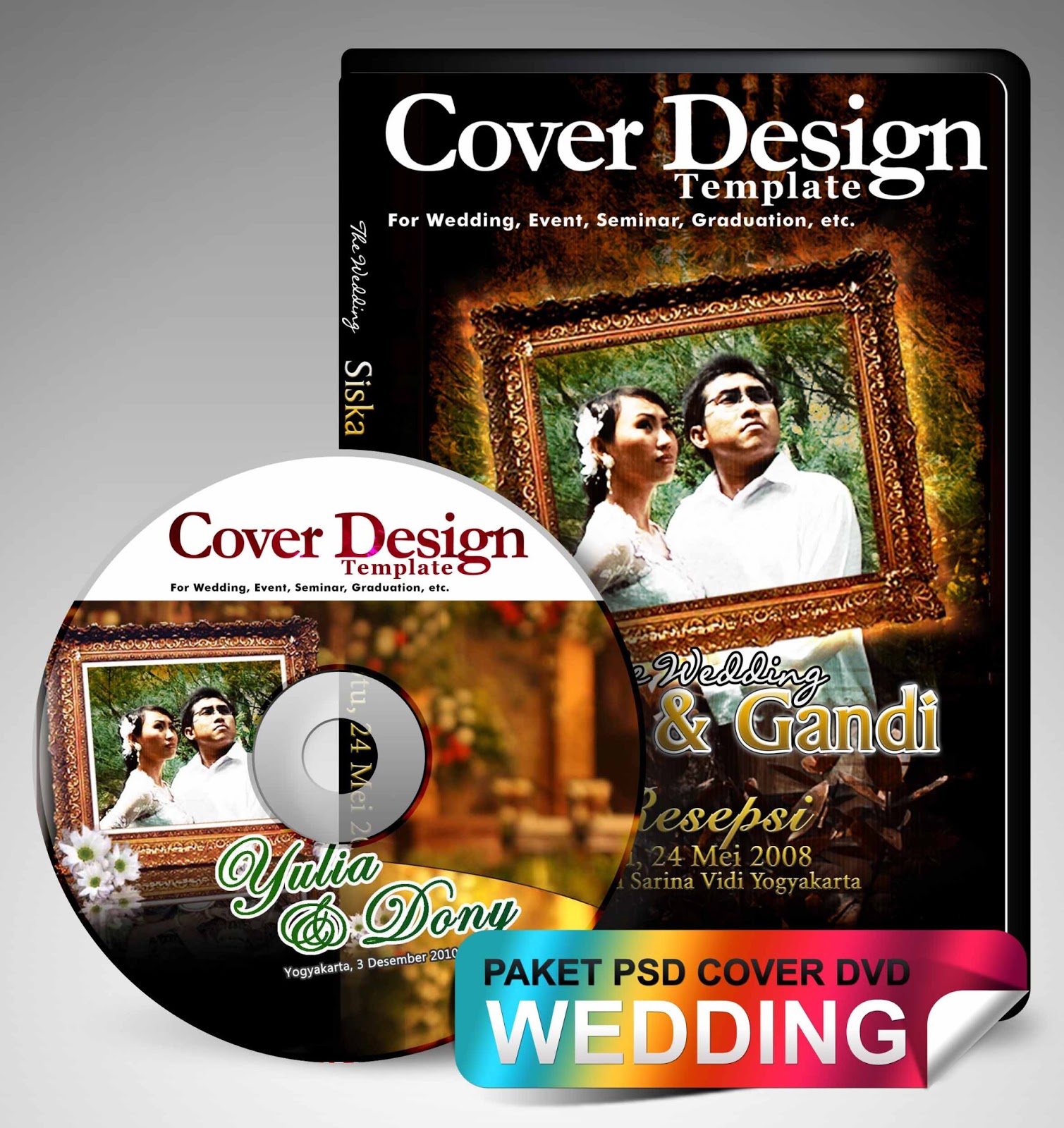 Paket Psd Cover DVD Wedding 02 Paket Design
