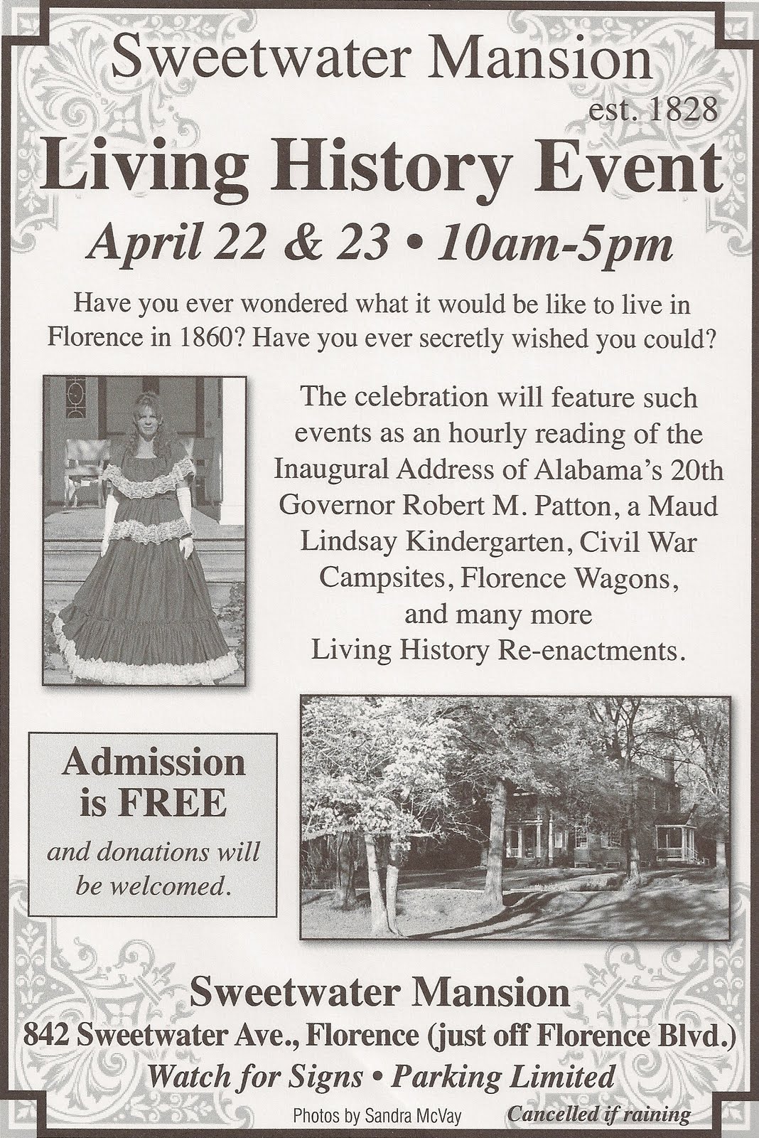Sweetwater Mansion A Living History Event
