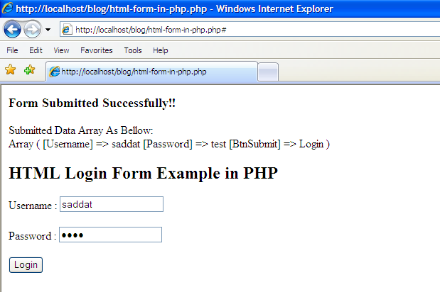 php example