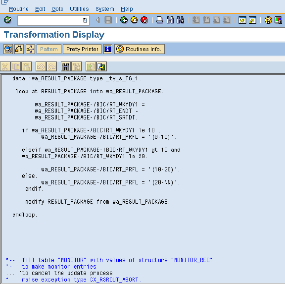 SAP BI, SAP BW, SAP Analytics cloud Transformation Routines
