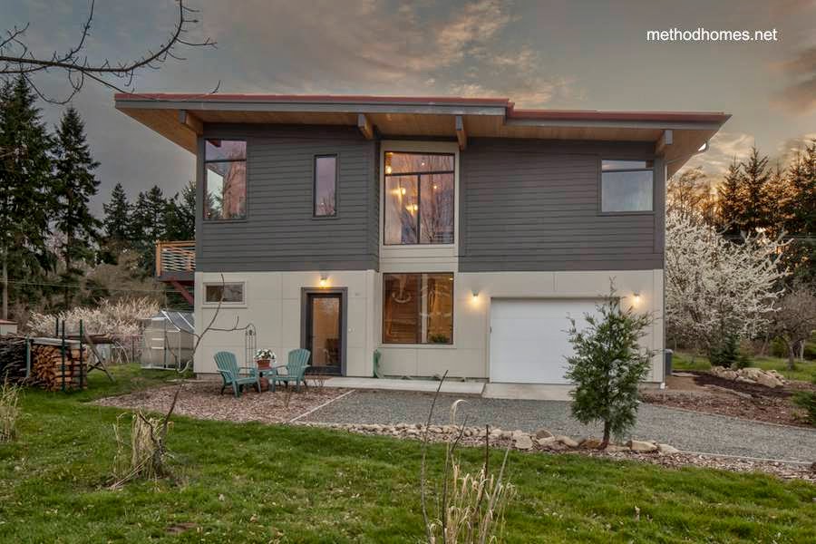 Arquitectura de casas: una moderna cabaña prefabricada norteamericana.