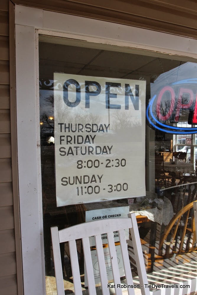 Good Grub at Grandma's House Cafe in Winslow. Tie Dye Travels with