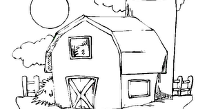 Granero para colorear - Dibujos para Colorear | Dibujos para Pintar