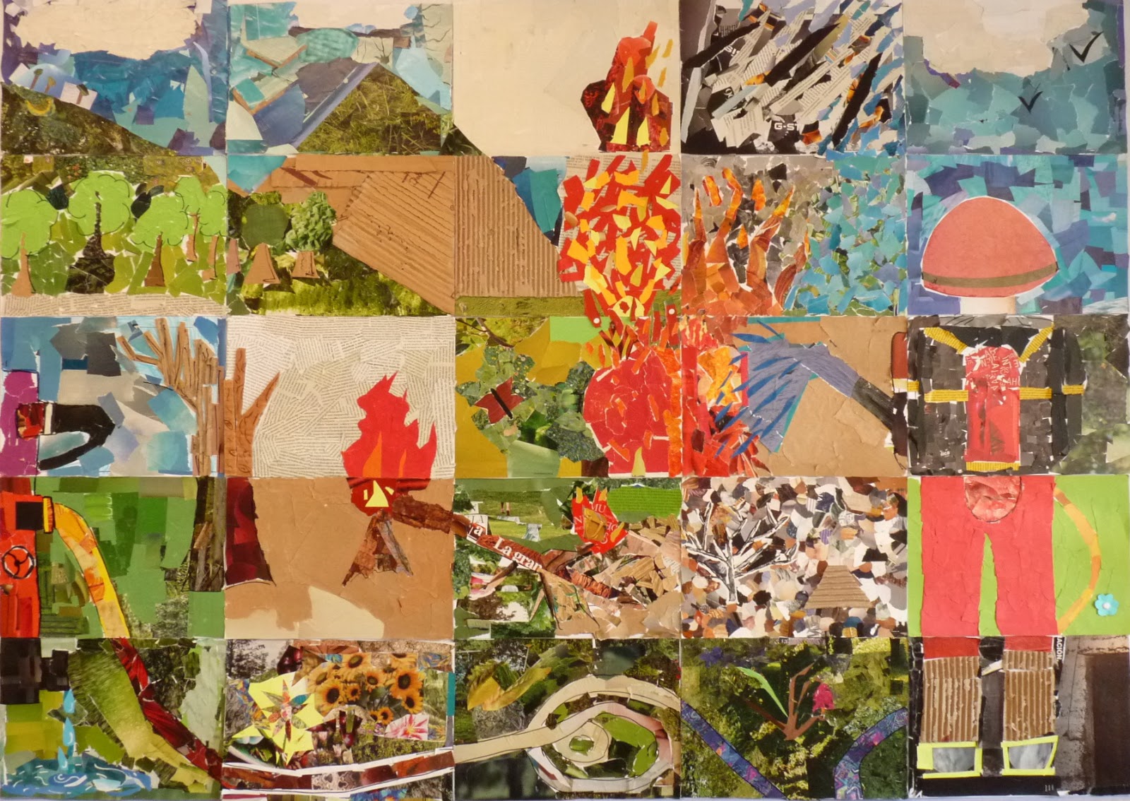 Visual Arts Collage Mural.