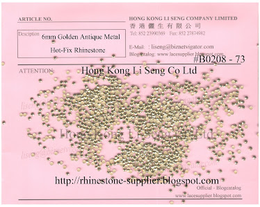 Golden Antique Metal Hot-Fix Rhinestone Supplier - Hong Kong Li Seng Co Ltd