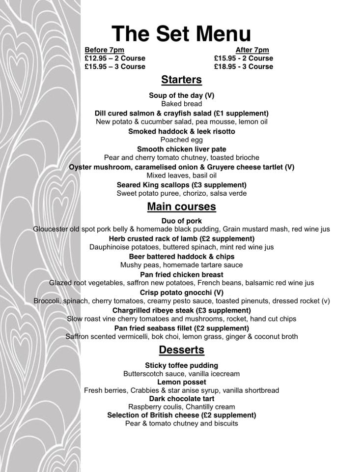 the HALE kitchen & bar Try our set menu