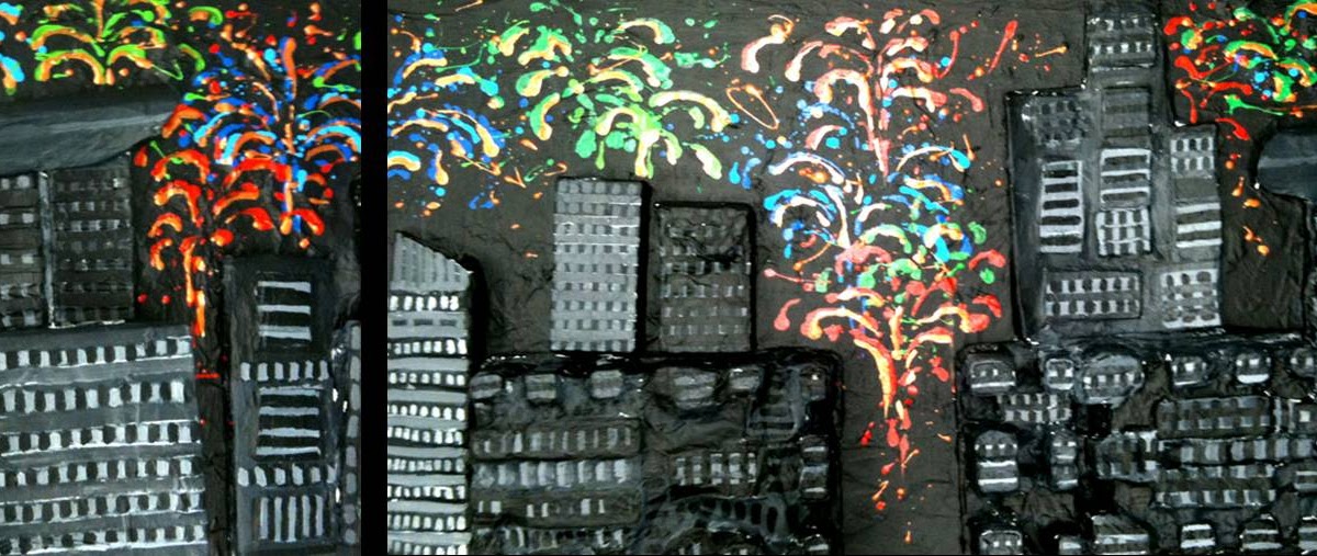 Composite Art & Design Mixed Media Relief Art with Recycled Materials