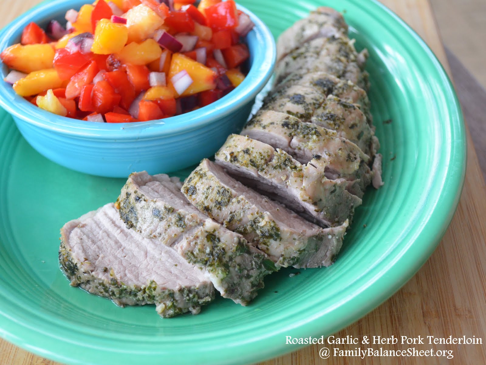 Roasted Garlic & Herb Pork Tenderloin Family Balance Sheet