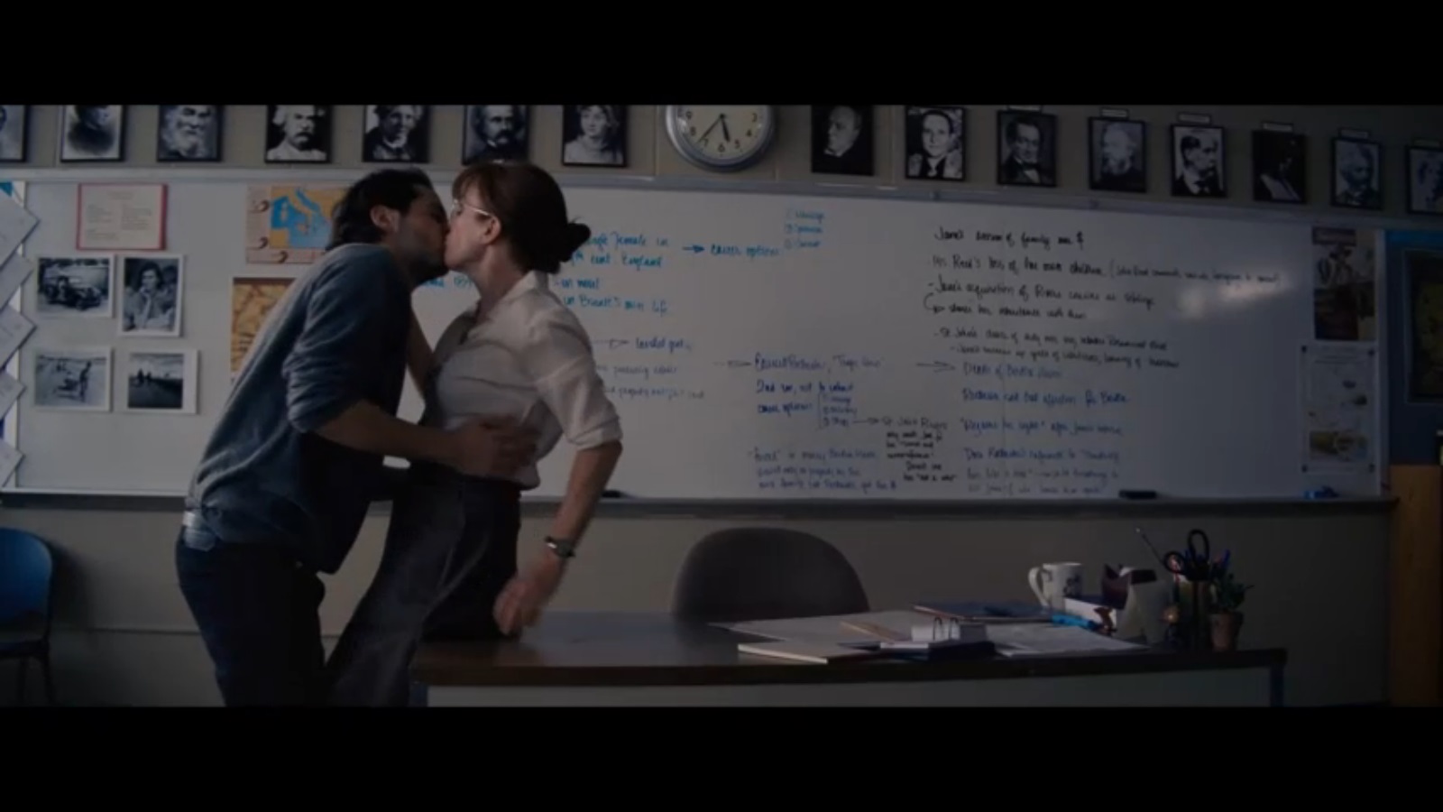 Teacher kissing student