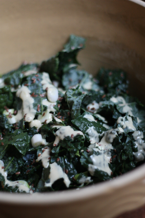 E.A.T. Kale Salad with an Anchovy Lemon Dressing