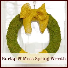 burlap and moss spring wreath