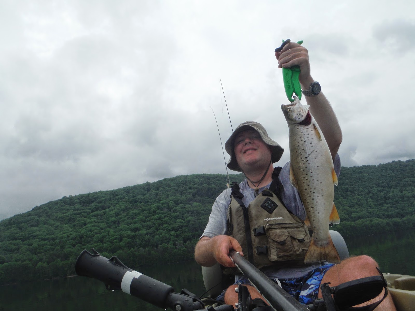 Long Island Kayak Angler Kayak Fishing for Brown Trout Pepacton
