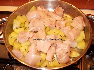 pollo in padella con contorno di patate