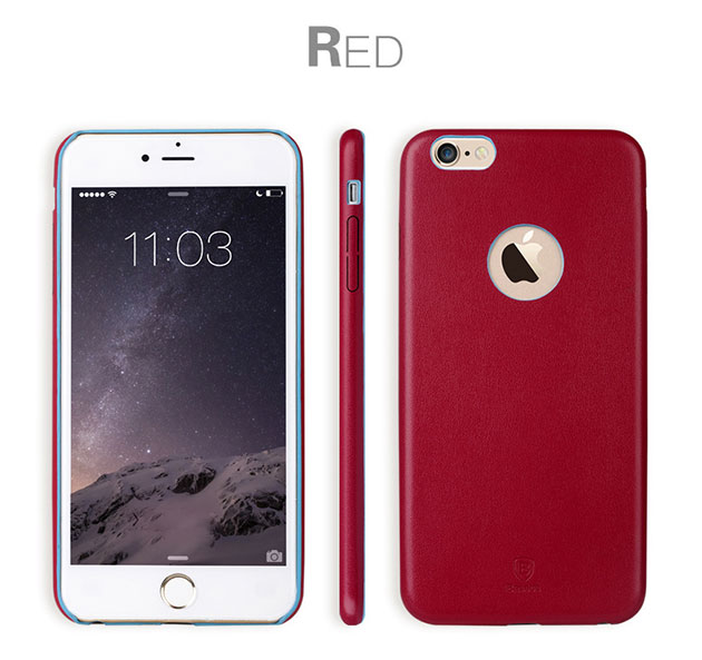 147037 เคสหนัง iPhone 6 และ 6s สีแดง
