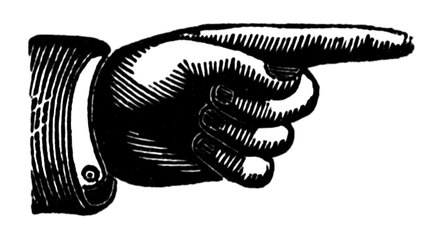 Vintage Snips and Clips: Finger Pointing Clip Art
