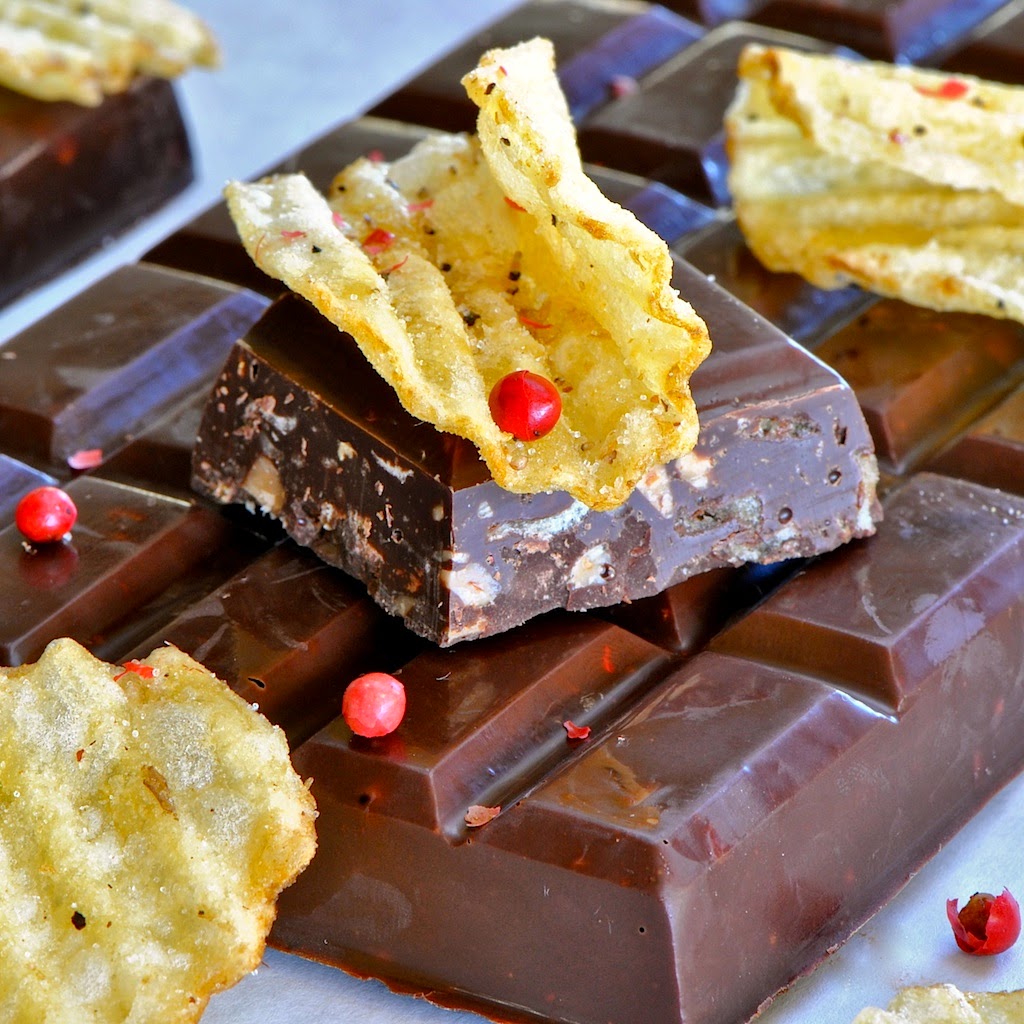 JULES FOOD... Pink Peppercorn Potato Chip Bar with Sea salt and Toffee