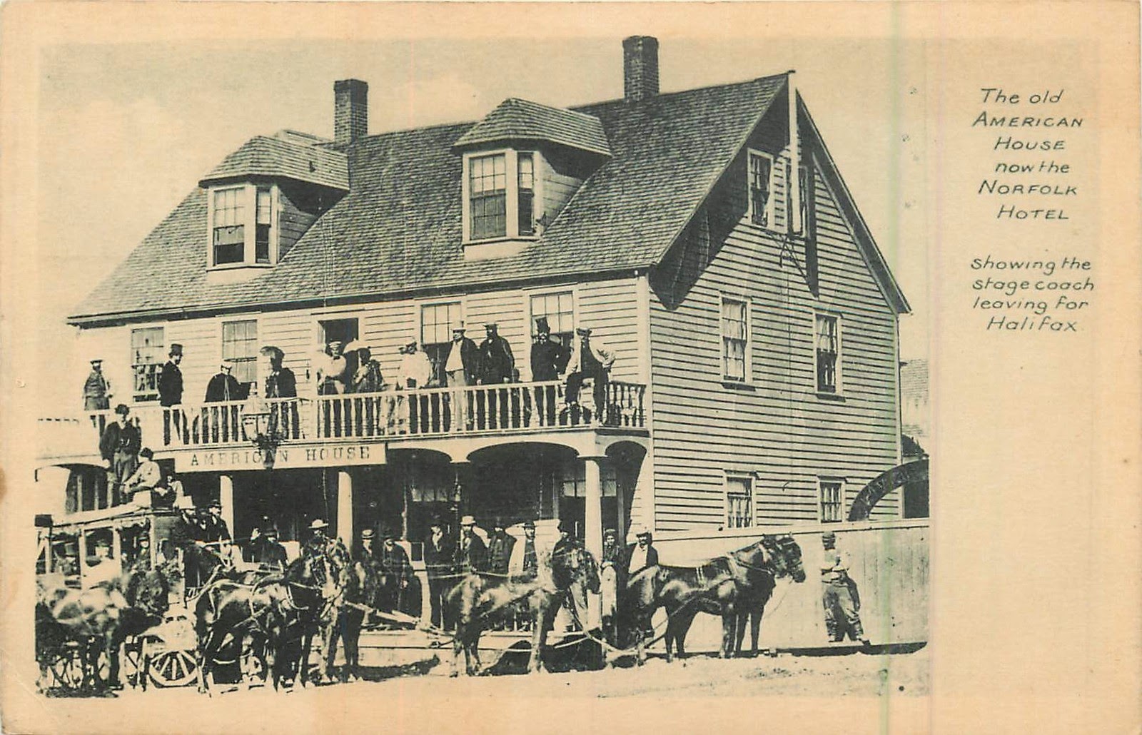 Photographs And Memories of Cape Breton Island Stage Coach leaving the