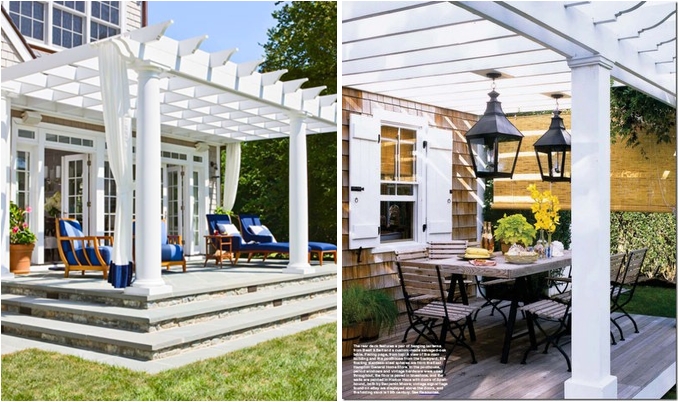 Limestone by the sea: pergola