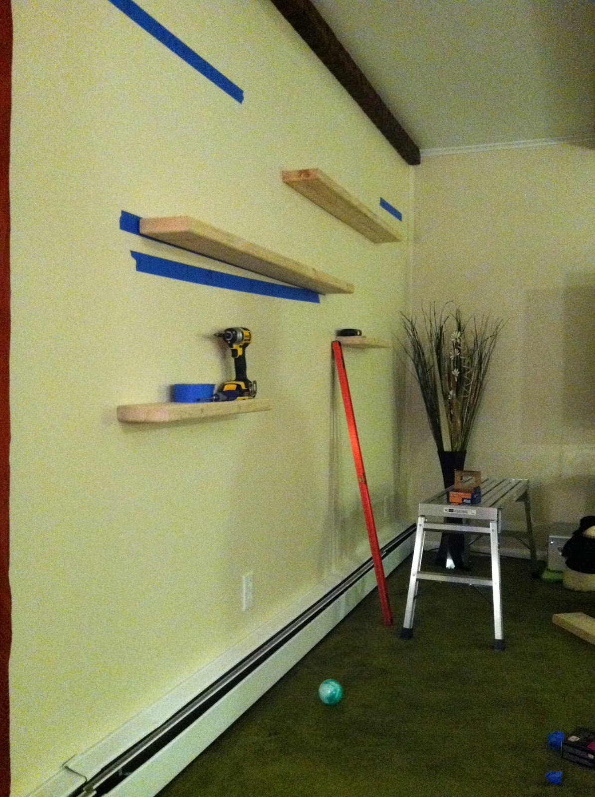 Planning It By Ear DIY Floating Shelves for 30!