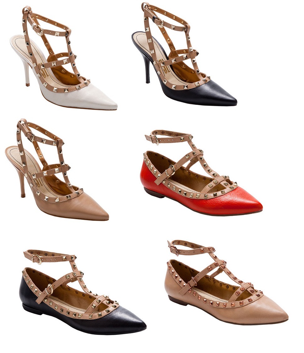 sandalia tachas valentino