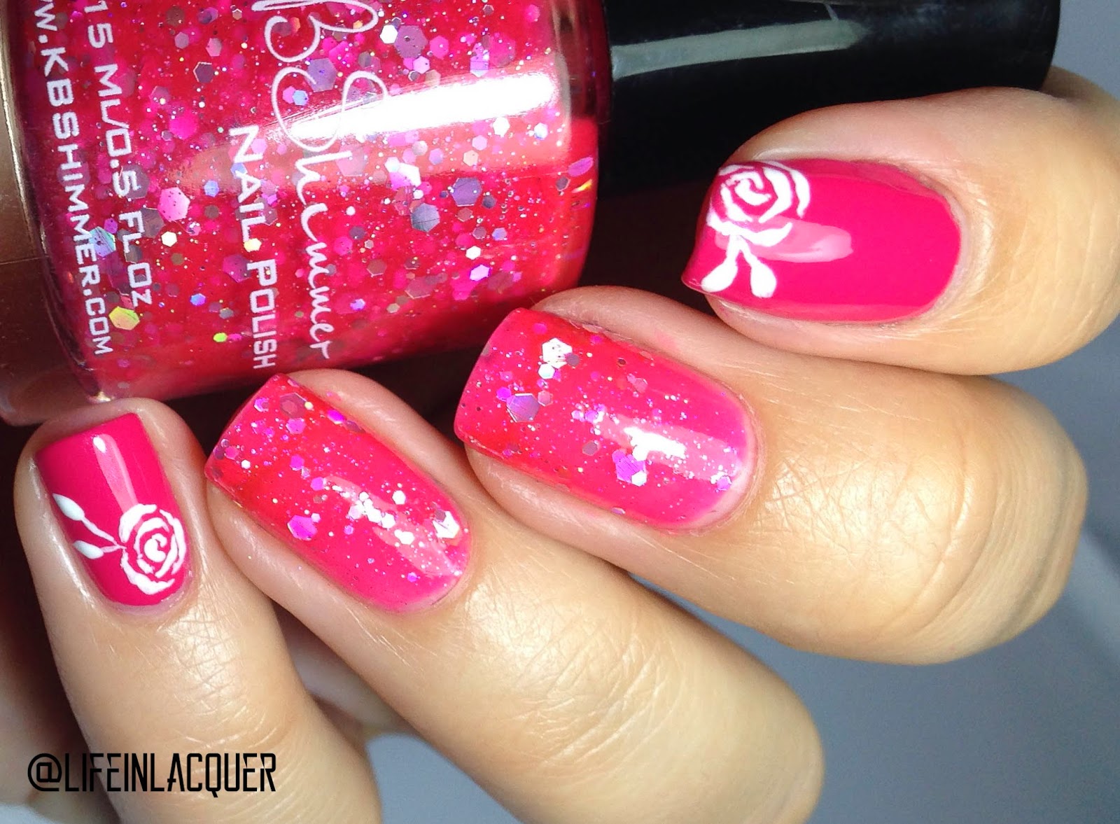 Life in Lacquer Life in Lacquer Nail Art Challenge PINK