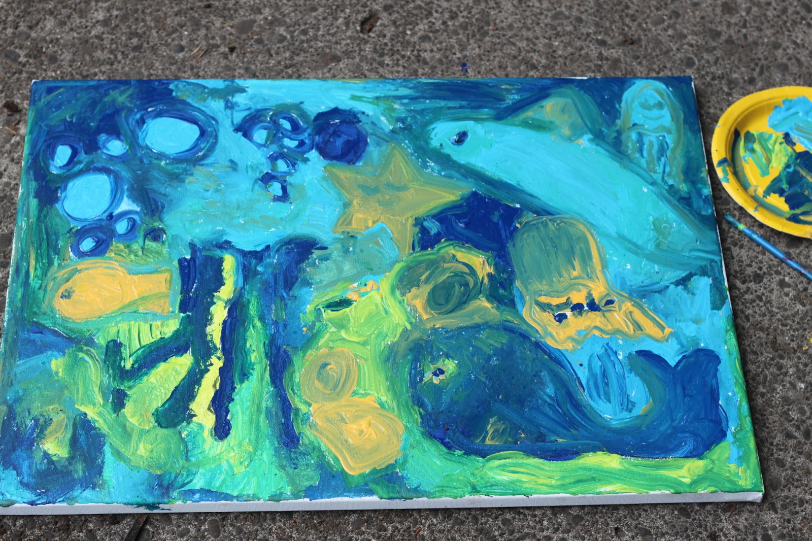 Green Owl Art Creating Wall Art with Children