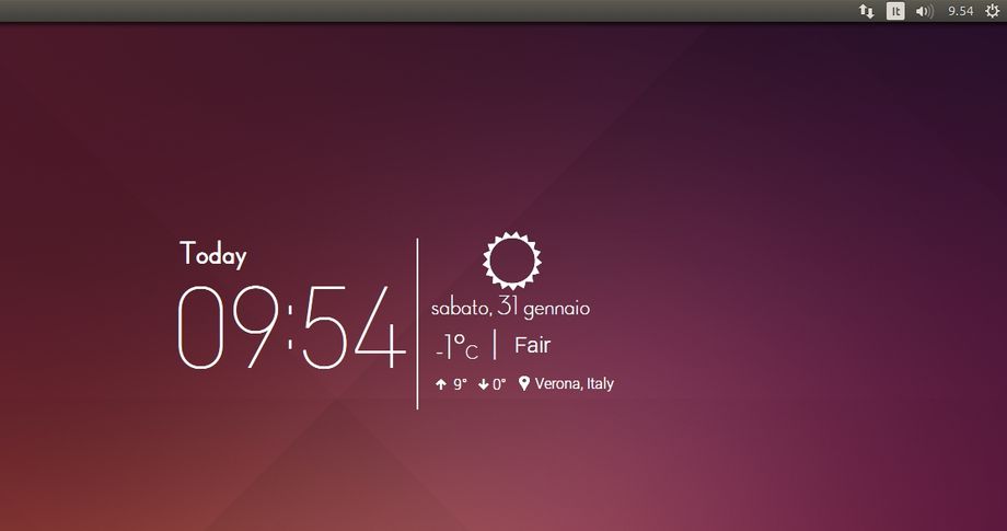 Flair Weather Conky in Ubuntu