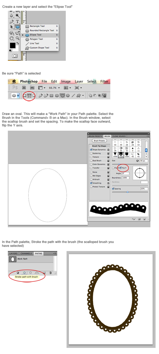 Coley clothing and design blog Scalloped and Banner Brushes