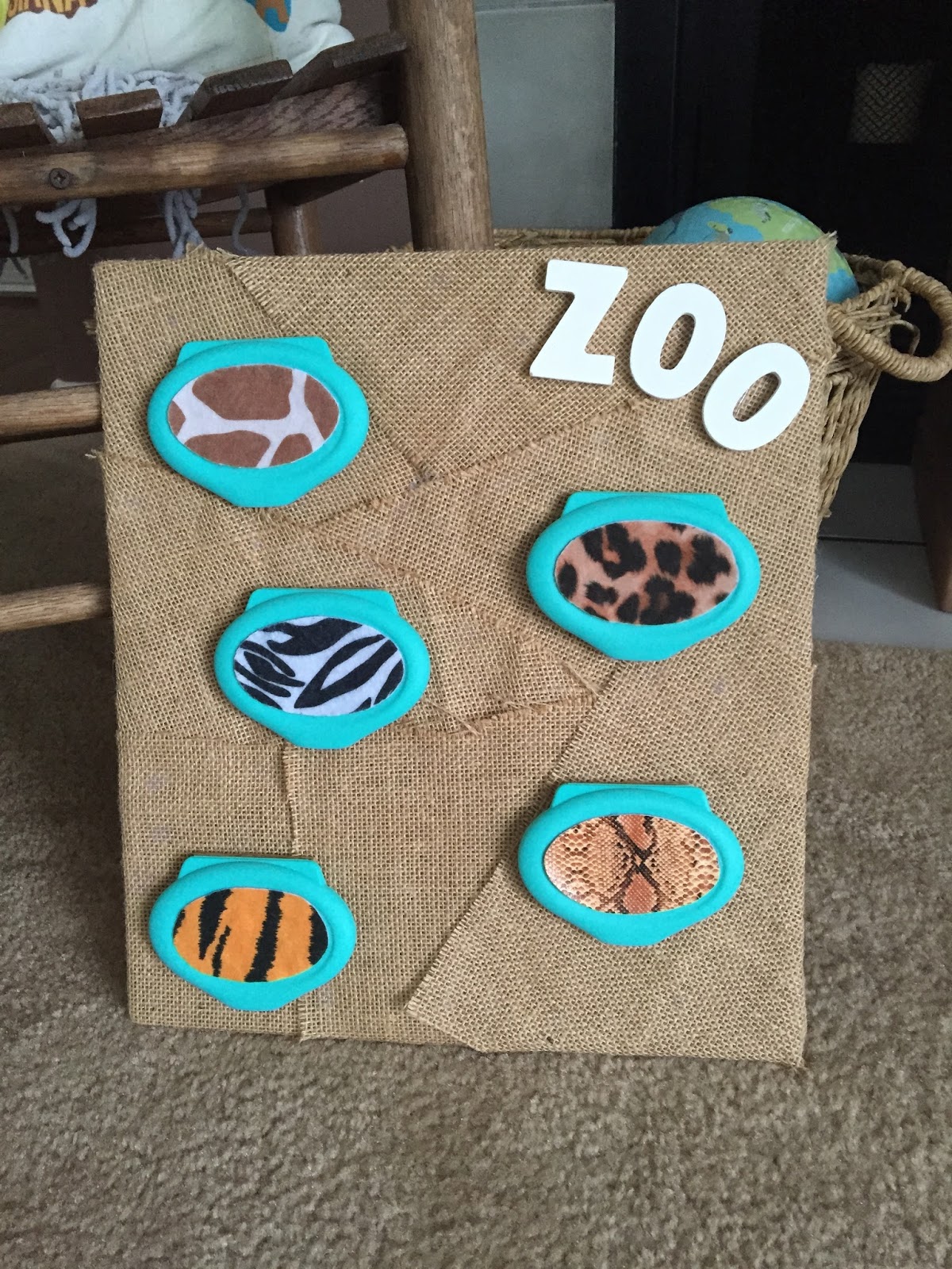 Serendipitous Discovery Zoo Animal Sensory Board DIY
