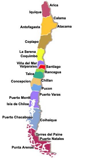 Mapa do Chile