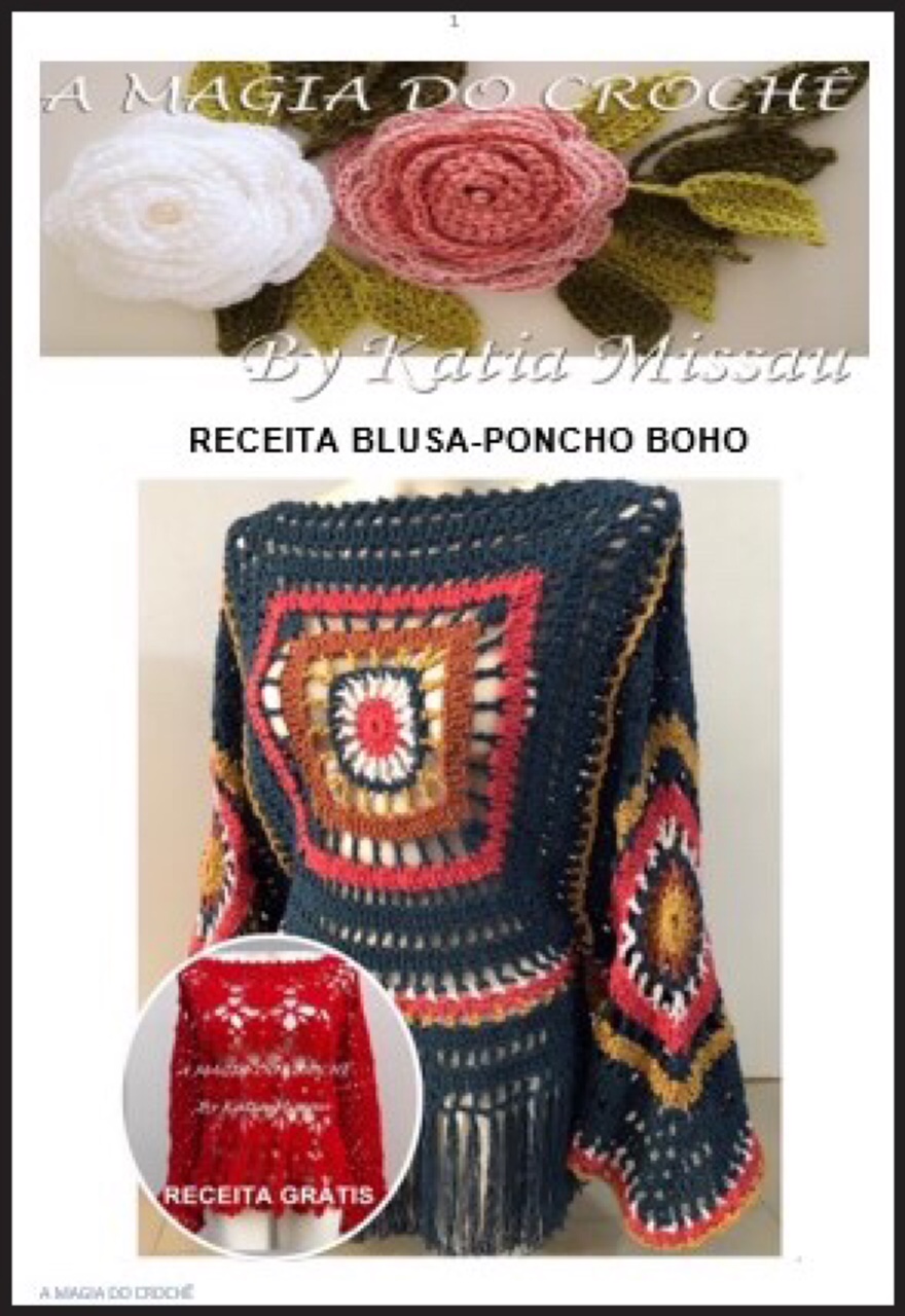 Receita Blusa-Poncho Boho