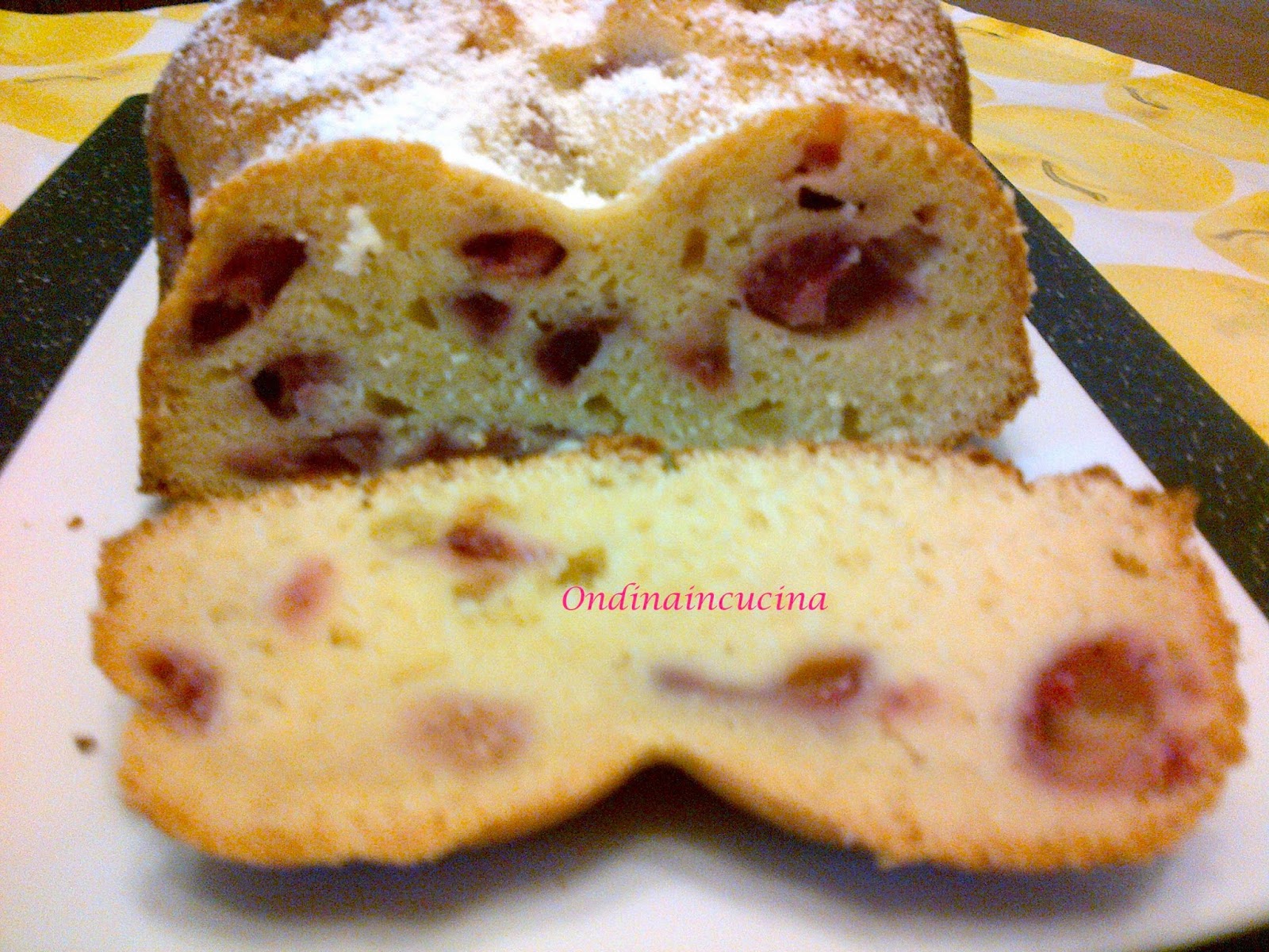 plumcake fragole e limone