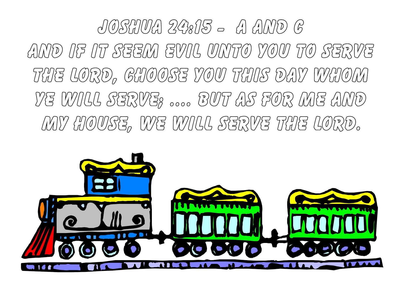 Cha Cha Choose - Memory Verse Coloring Page