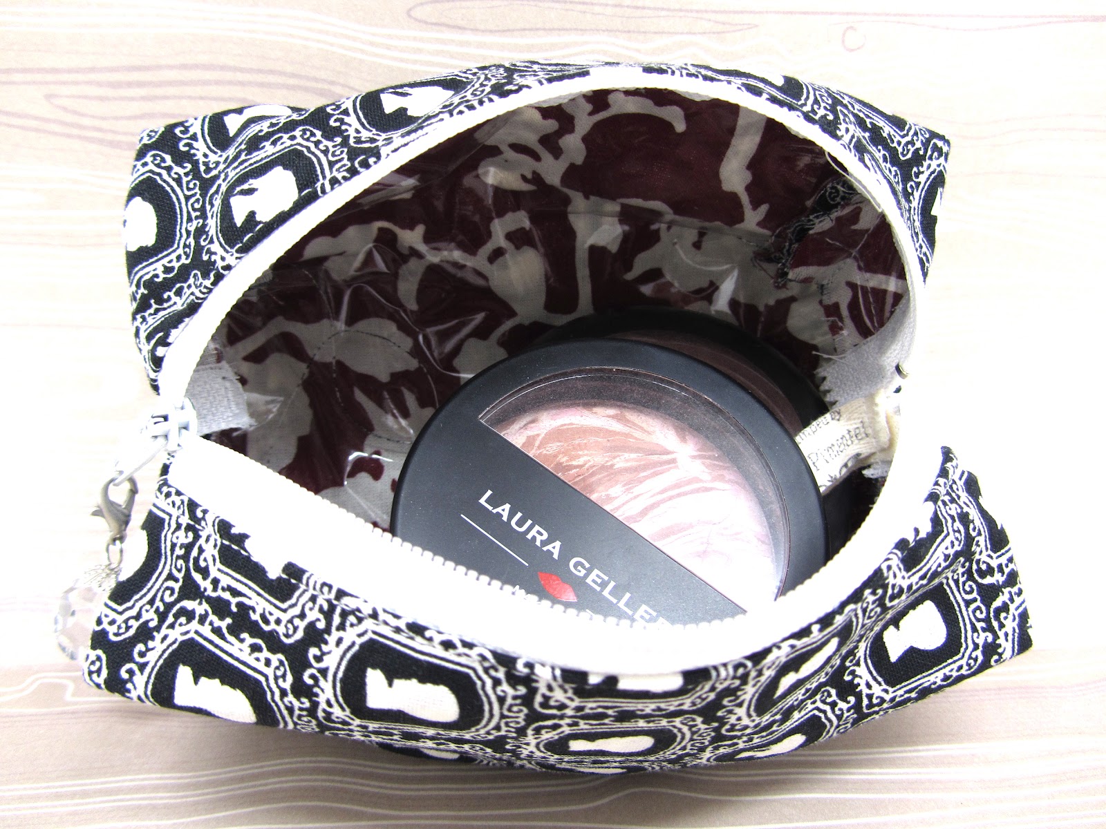 PinkBlingCrafter Designer Fabric Makeup Bags and a Card